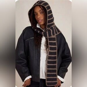 NEW Free People Women's Black Sammi Stripe Balabonnet